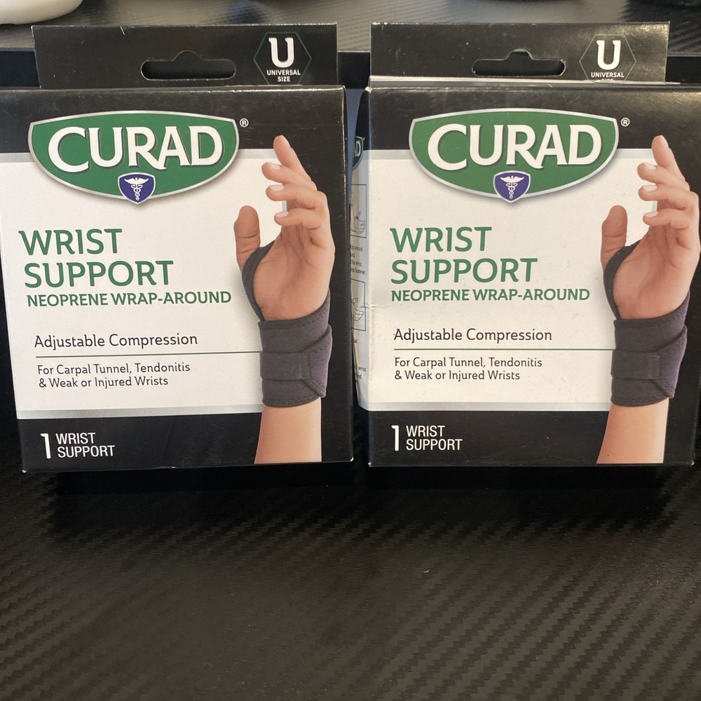 2x Curad Performance Series Wrist Support Neoprene New Box